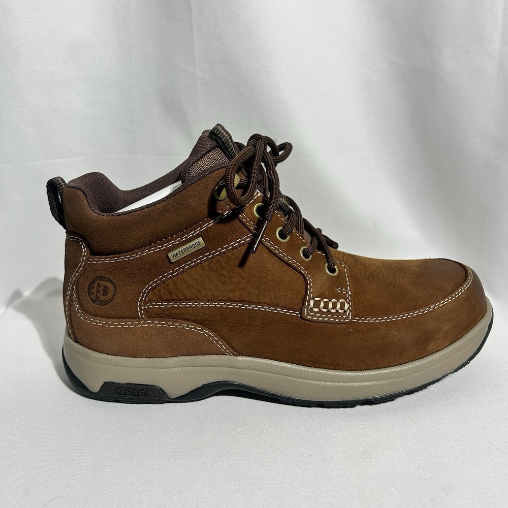 Dunham‎ 8000 Mid Boot Waterproof Leather Upper Slip Resistant, Tan Men's Sz 8 4E
